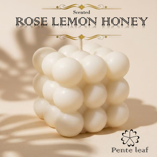 Rose Lemon Honey Bubble Candle | Premium Handmade Candles