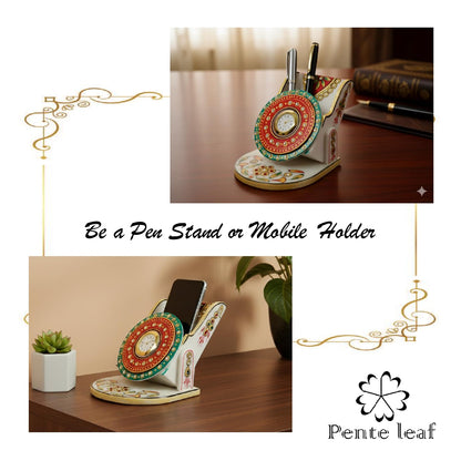 Hand Painted Marble Clock Stand | Makrana Marble