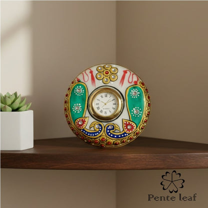 Hand Painted Marble Standing Clock | Makrana Marble