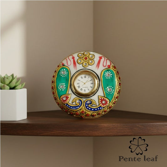 Hand Painted Marble Standing Clock | Makrana Marble