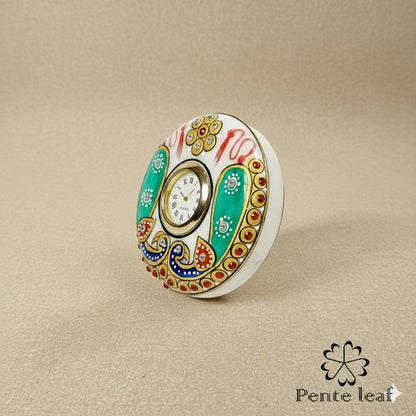 Hand Painted Marble Standing Clock | Makrana Marble