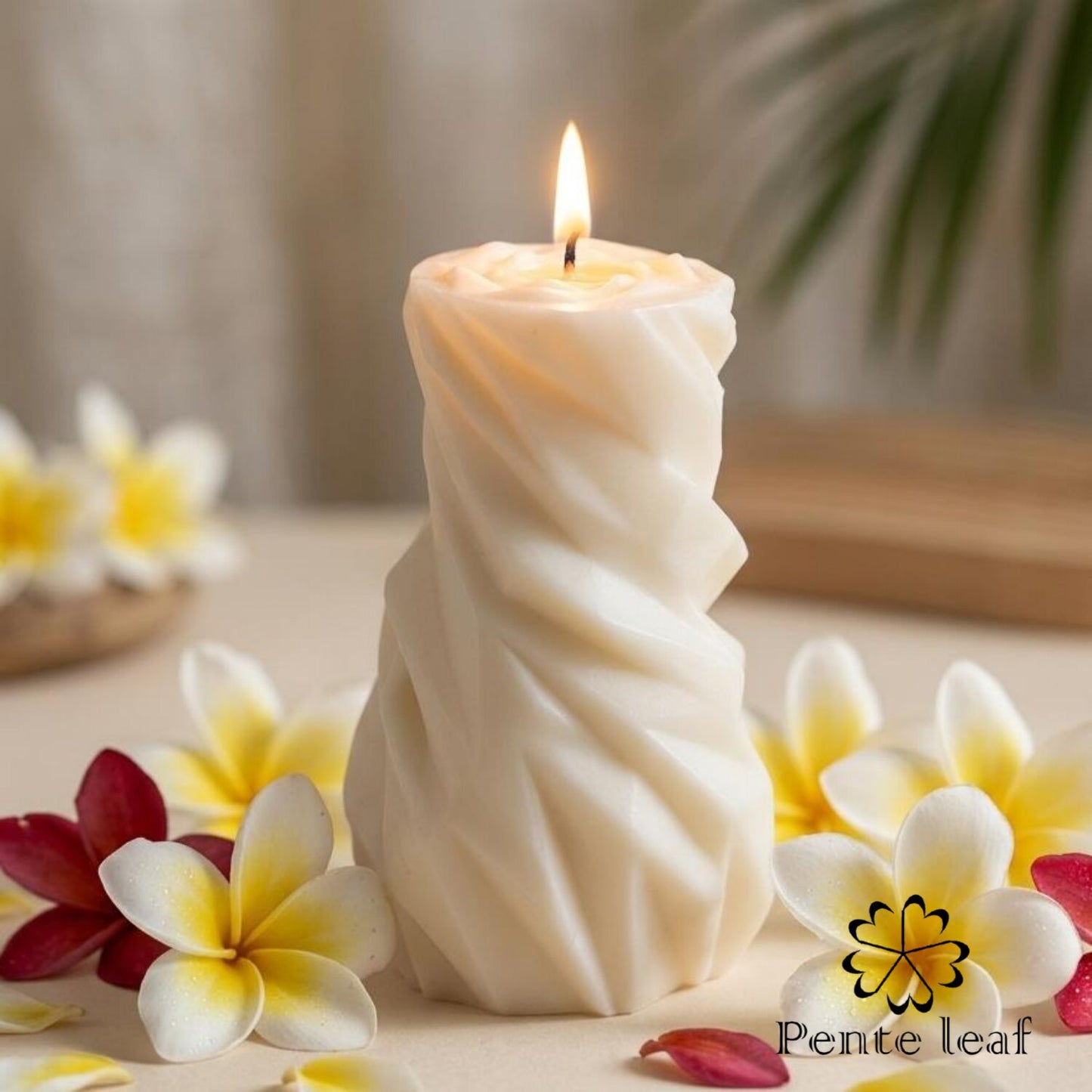 Firangi Pani Rocky Pillar Candle | Premium Handmade Candles