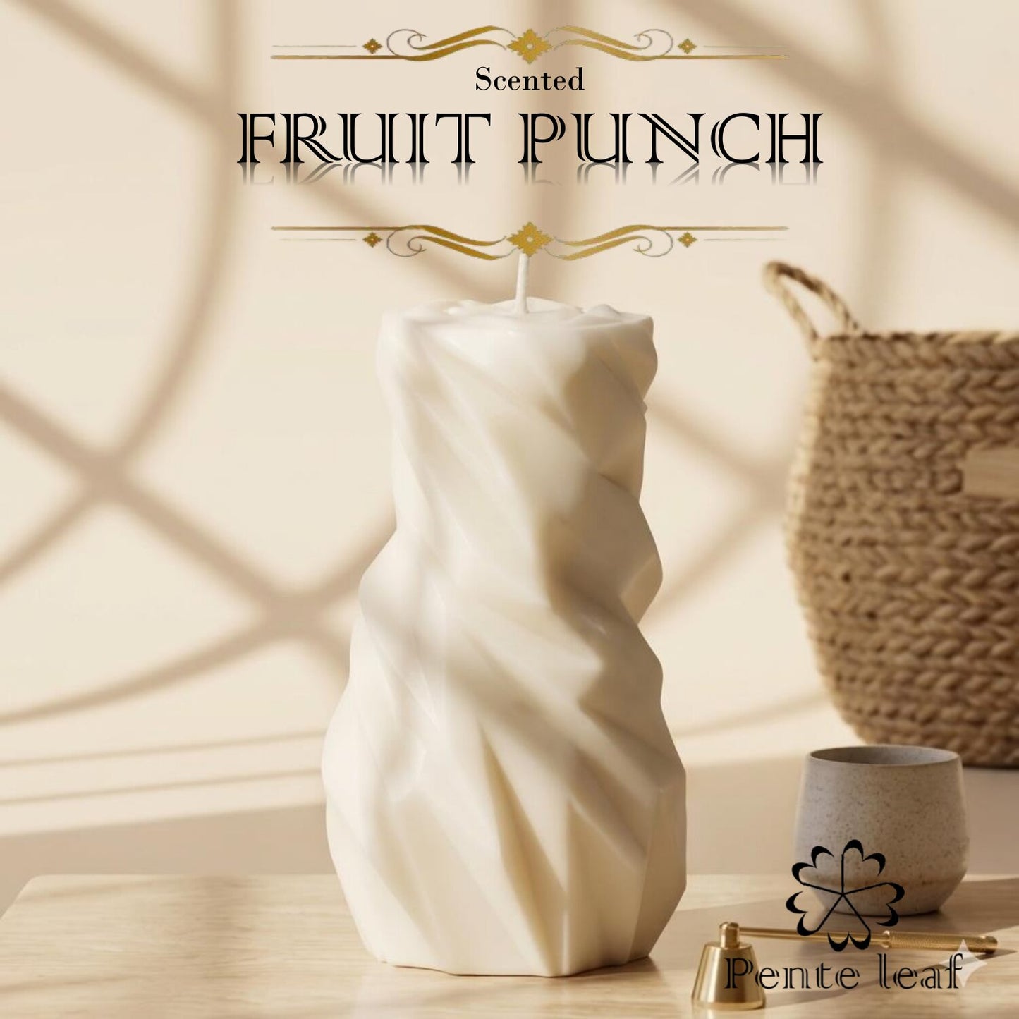 Fruit Punch Rocky Pillar Candle | Premium Handmade Candles