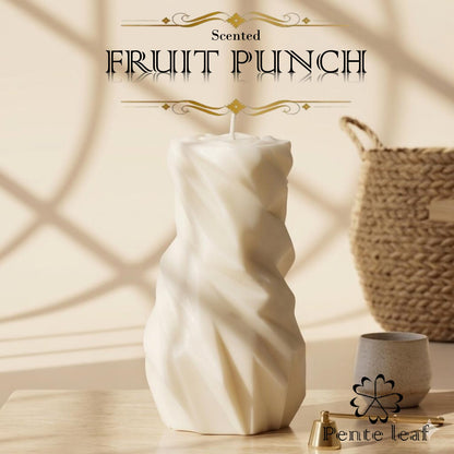 Fruit Punch Rocky Pillar Candle | Premium Handmade Candles