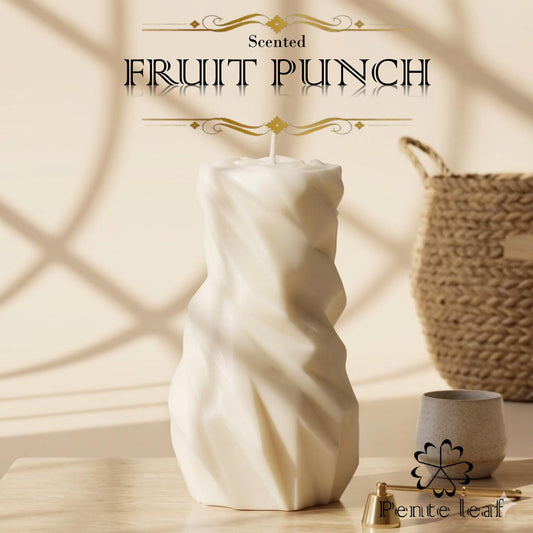 Fruit Punch Rocky Pillar Candle | Premium Handmade Candles