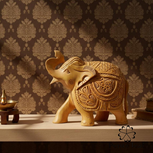 The Rajasi : Hand-carved Elephant | Wooden Handicraft