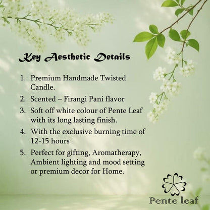 Firangi Pani Twisted Candle | Premium Handmade Candles