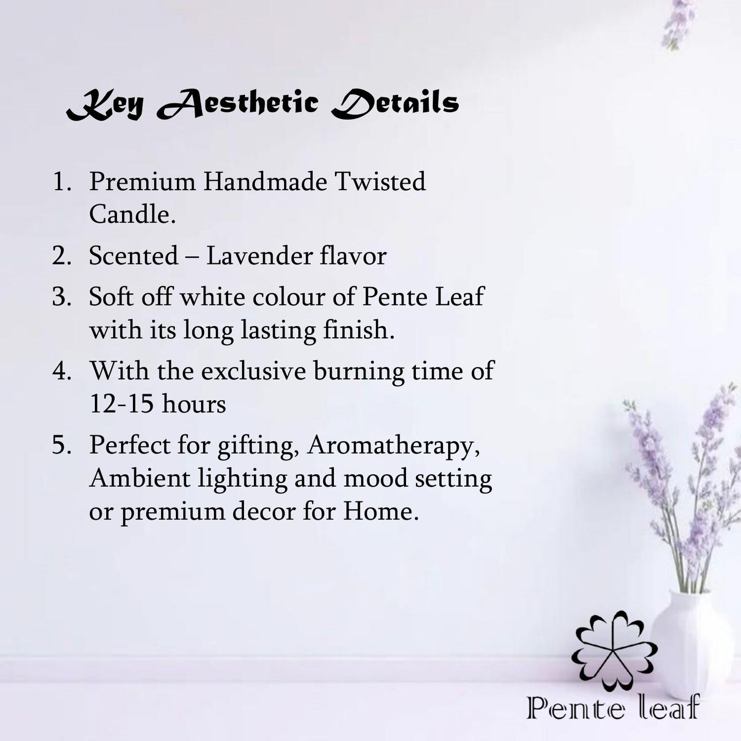 Lavender Twisted Candle | Premium Handmade Candle