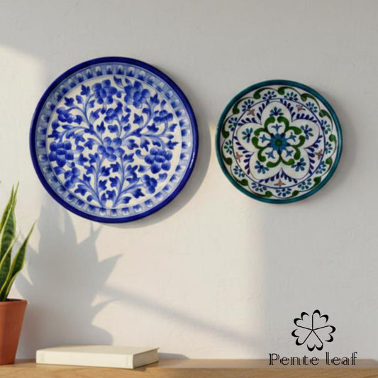 The Latam & Kanwal : Jaipur Blue Pottery Plate Combo | GI Tag Handicrafts