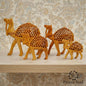 The Desert Caravan : Hand-carved Wooden Camel Family | Wooden Handicraft