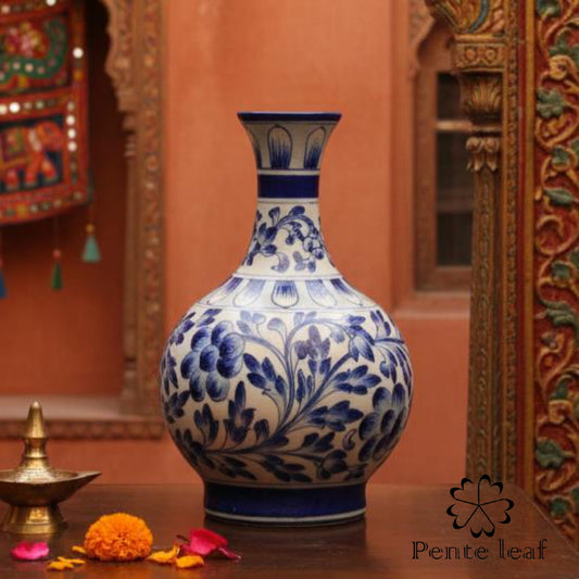 The Sapphire : Jaipur Blue Pottery Surahi | GI Tag Handicrafts