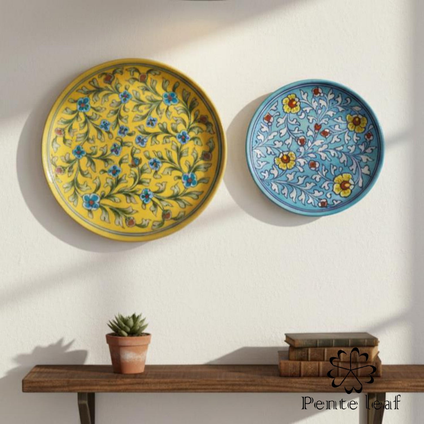 The Basant & Bahar : Jaipur Blue Pottery Plate Combo | GI Tag Handicrafts