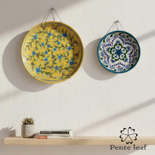 The Basant & Kanwal : Jaipur Blue Pottery Plate Combo | GI Tag Handicrafts
