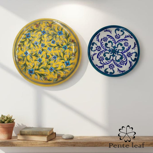 The Basant & Alpana : Jaipur Blue Pottery Plate Combo | GI Tag Handicrafts