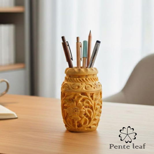 The Mini Floret : Wooden Pen Stand | Wooden Handicraft