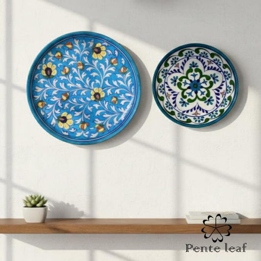 The Bahar & Kanwal : Jaipur Blue Pottery Plate Combo | GI Tag Handicrafts