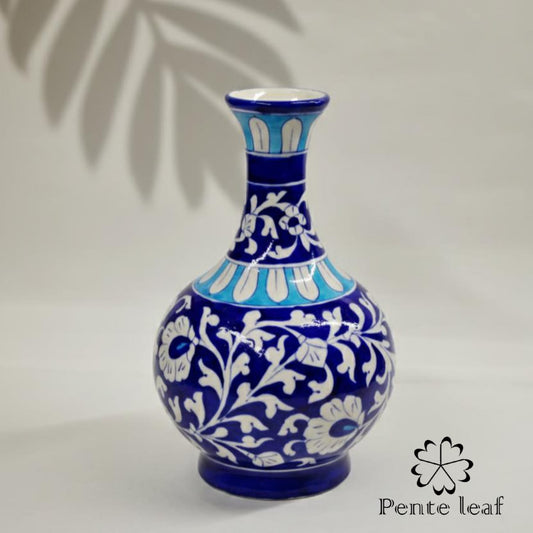 The Royal Indigo : Jaipur Blue Pottery Surahi | GI Tag Handicrafts