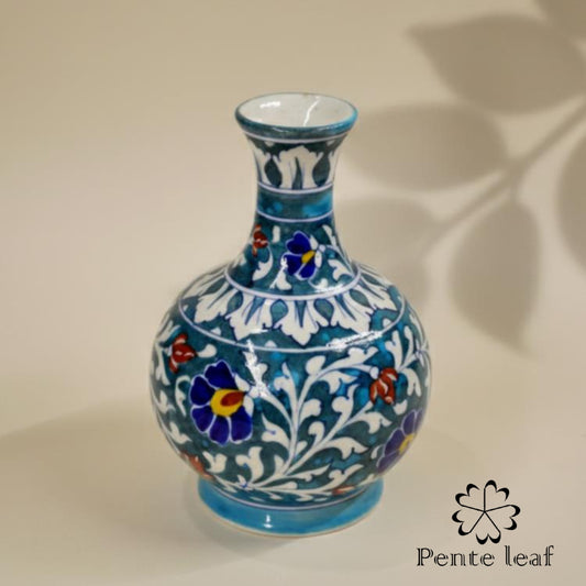 The Neel Kamal : Jaipur Blue Pottery Surahi | GI Tag Handicrafts