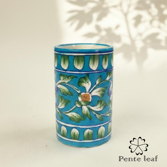 The Azure : Jaipur Blue Pottery Pen Stand | GI Tag Handicrafts