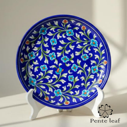 The Phulwari & Kanwal : Jaipur Blue Pottery Plate Combo | GI Tag Handicrafts