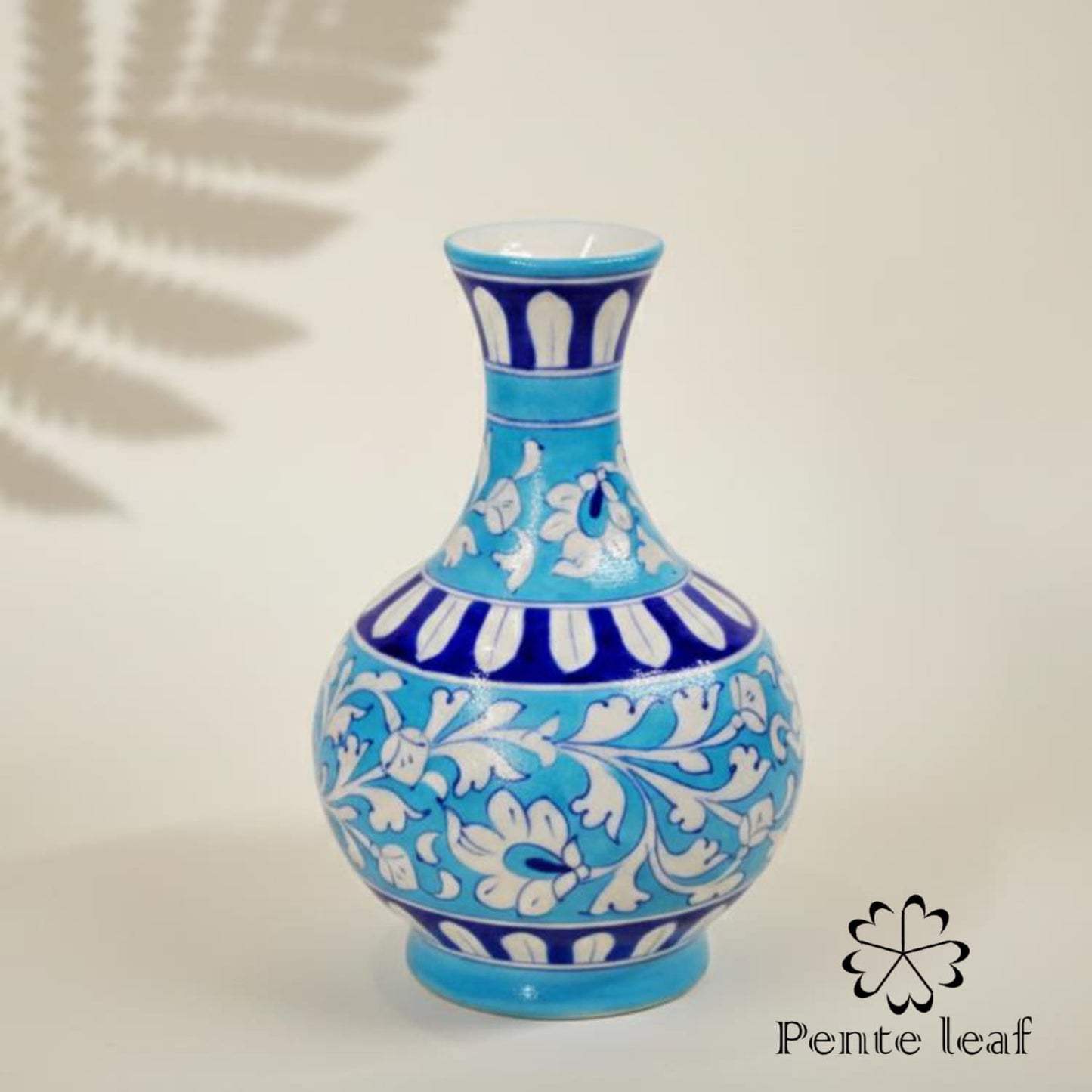 The Azure : Jaipur Blue Pottery Surahi | GI Tag Handicrafts