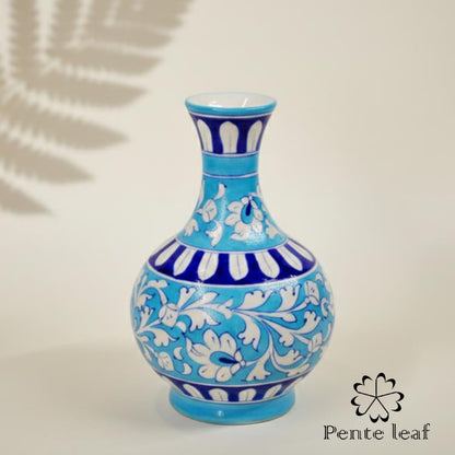 The Azure : Jaipur Blue Pottery Surahi | GI Tag Handicrafts