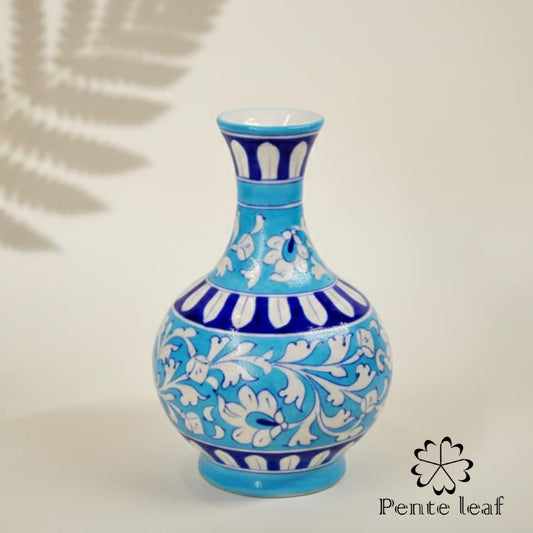 The Azure : Jaipur Blue Pottery Surahi | GI Tag Handicrafts