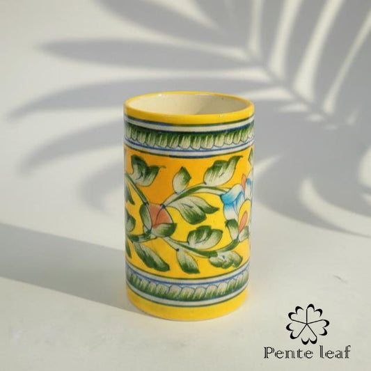 The Aureolin : Jaipur Blue Pottery Pen Stand | GI Tag Handicrafts