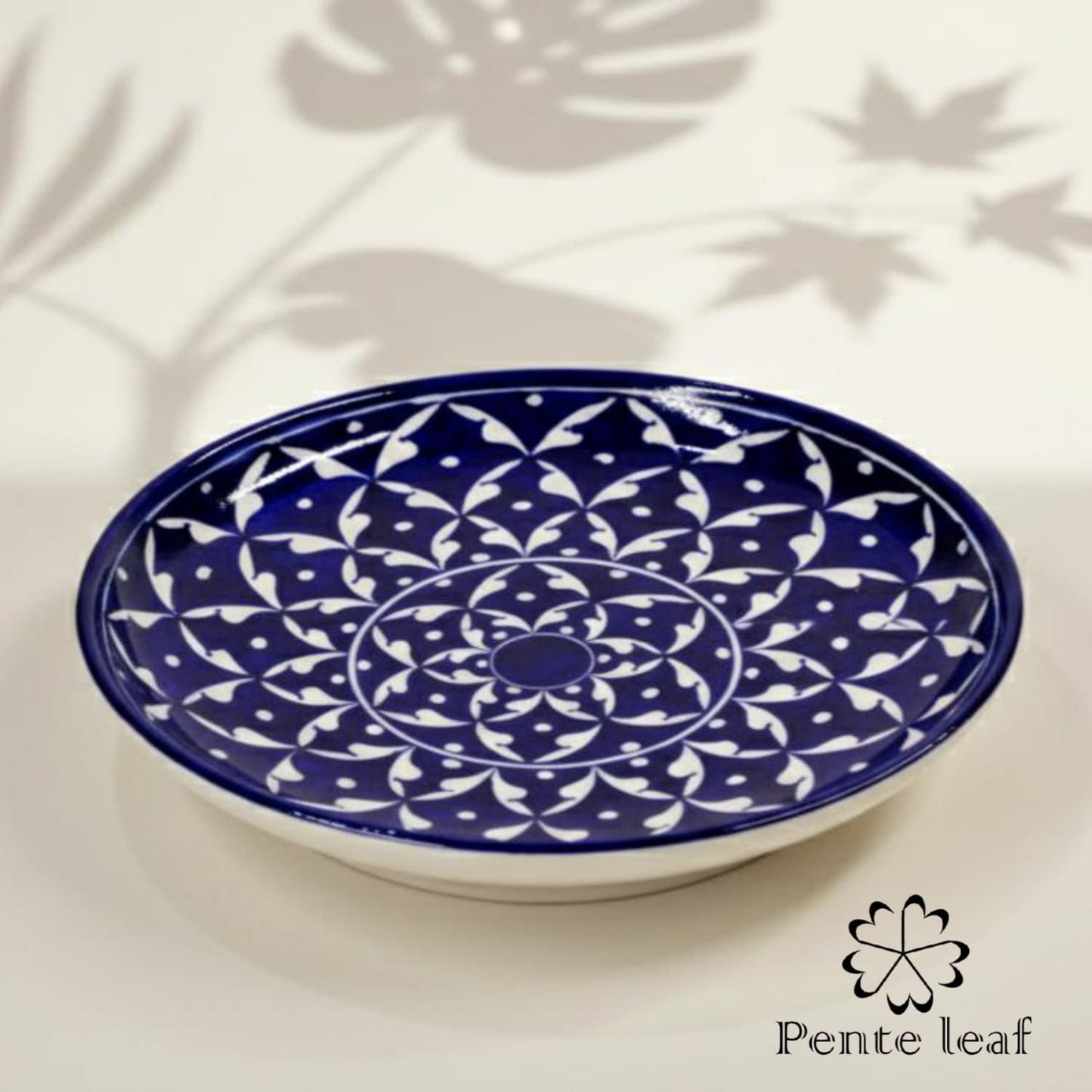 The Mandala & Kanwal : Jaipur Blue Pottery Plate Combo | GI Tag Handicrafts
