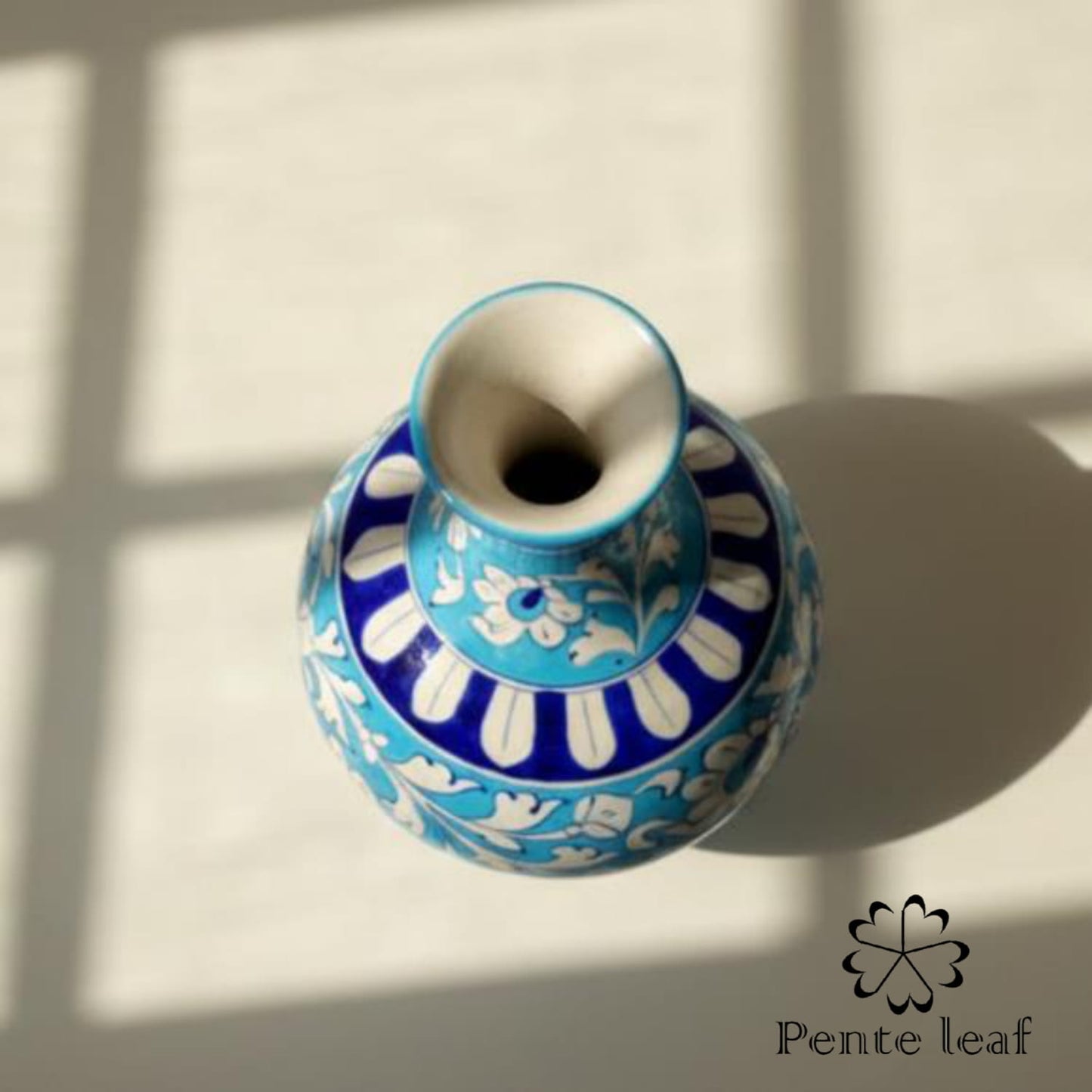 The Azure : Jaipur Blue Pottery Surahi | GI Tag Handicrafts