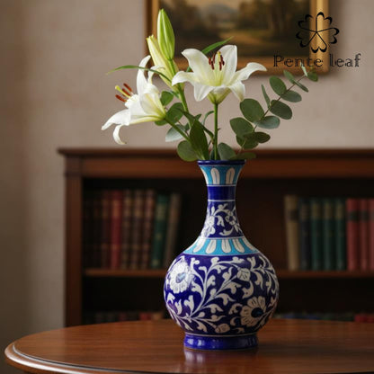 The Royal Indigo : Jaipur Blue Pottery Surahi | GI Tag Handicrafts