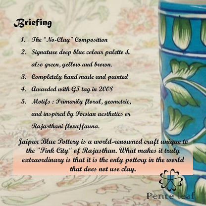 The Azure : Jaipur Blue Pottery Pen Stand | GI Tag Handicrafts