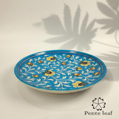 Latam & Bahar : Jaipur Blue Pottery Plate Combo | GI Tag Handicrafts