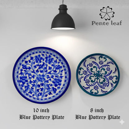 The Latam & Alpana : Jaipur Blue Pottery Plate Combo | GI Tag Handicrafts