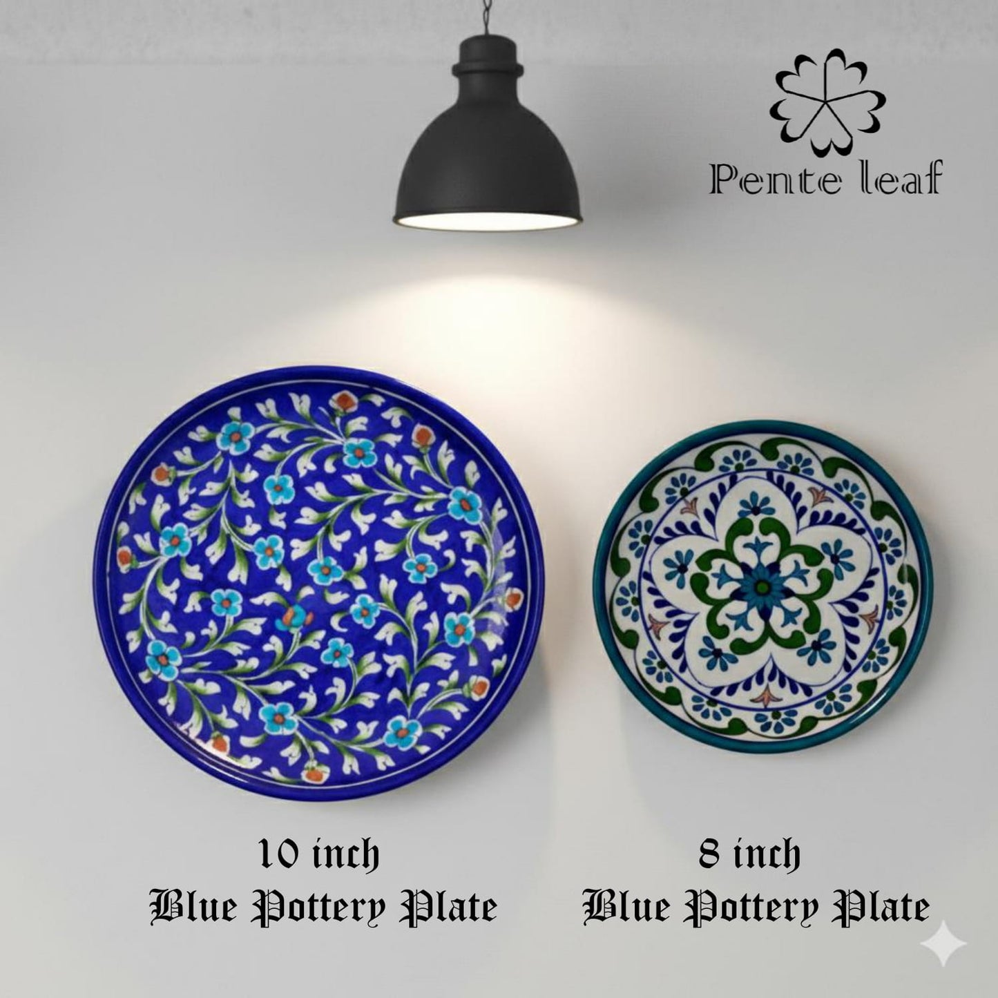 The Phulwari & Kanwal : Jaipur Blue Pottery Plate Combo | GI Tag Handicrafts