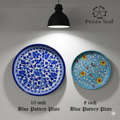 Latam & Bahar : Jaipur Blue Pottery Plate Combo | GI Tag Handicrafts
