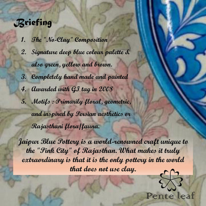 The Bahar & Kanwal : Jaipur Blue Pottery Plate Combo | GI Tag Handicrafts