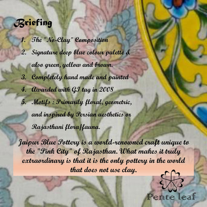 The Basant & Bahar : Jaipur Blue Pottery Plate Combo | GI Tag Handicrafts