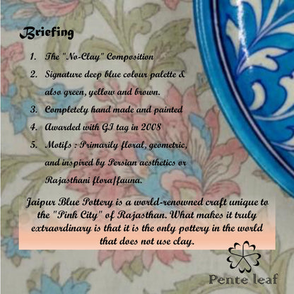 The Bahar & Alpana : Jaipur Blue Pottery Plate Combo | GI Tag Handicrafts