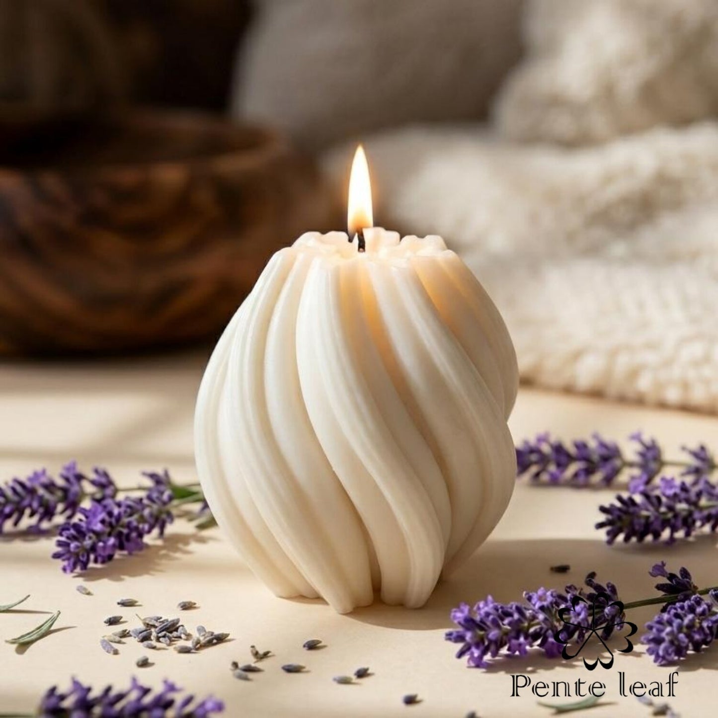 Lavender Twisted Candle | Premium Handmade Candle