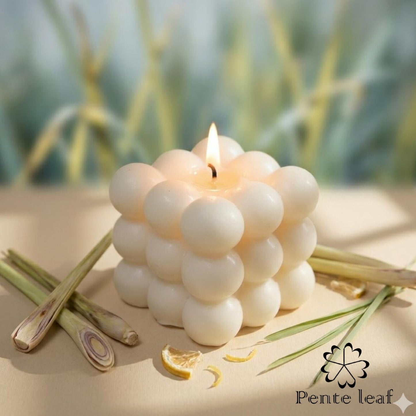 Lemon Grass Bubble Candle | Premium Handmade Candles