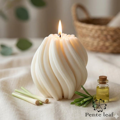 Lemon Grass Twisted Candle | Premium Handmade Candles