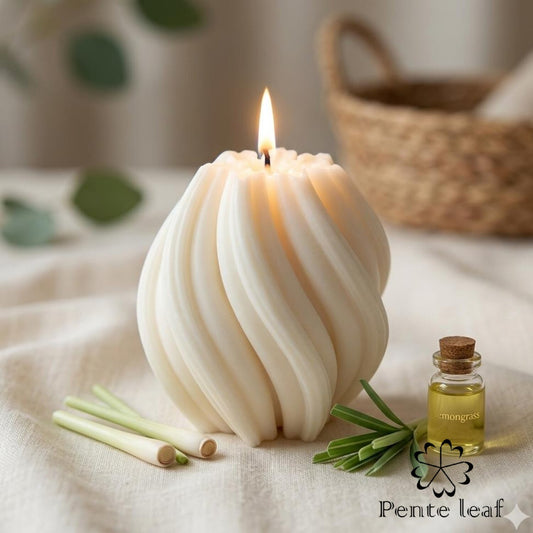Lemon Grass Twisted Candle | Premium Handmade Candles