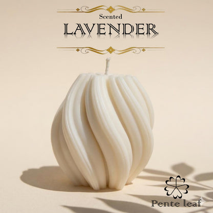 Lavender Twisted Candle | Premium Handmade Candle