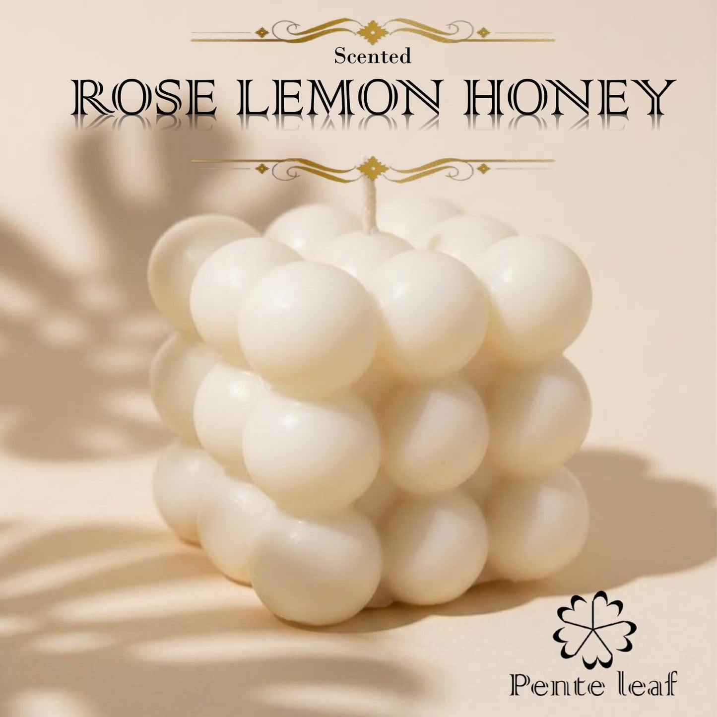 Rose Lemon Honey Bubble Candle | Premium Handmade Candles