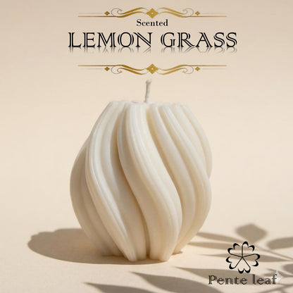 Lemon Grass Twisted Candle | Premium Handmade Candles